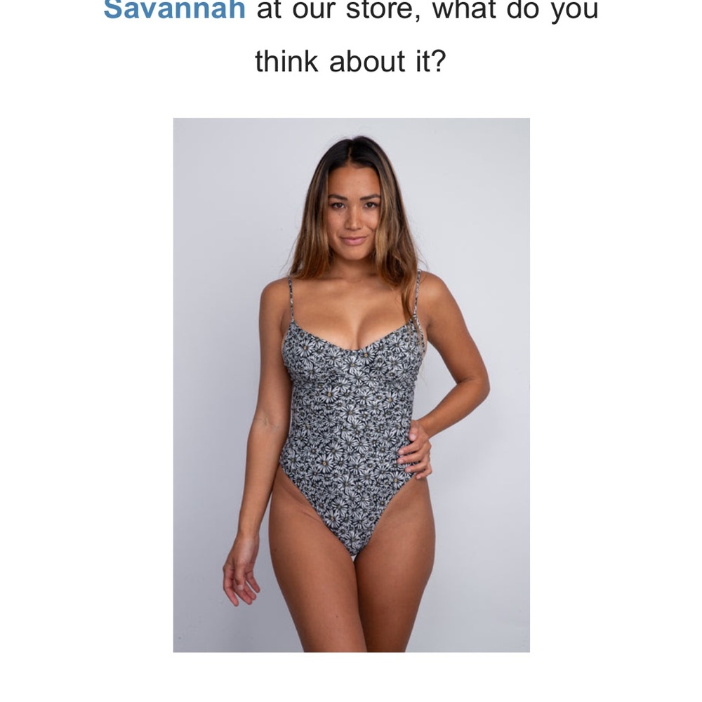 Skatie Black and White Floral One Piece Swimsuit